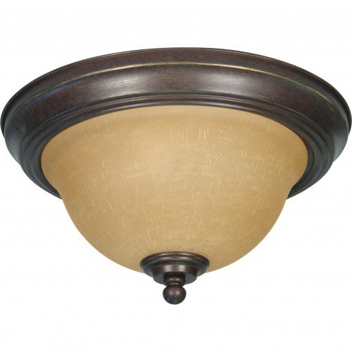 2-Light Small Flush Mount Ceiling Lamp – Sonoma Bronze with Champagne Glass | Modern Indoor Lighting