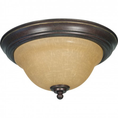 2-Light Medium Flush Mount Ceiling Lamp – Sonoma Bronze with Champagne Glass | Modern Indoor Lighting