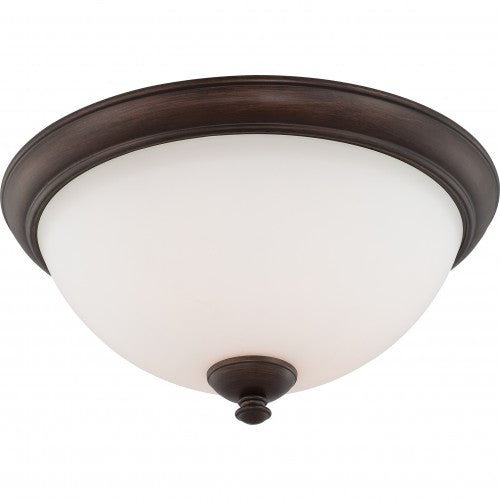 3-Light Prairie Bronze Flush Mount Ceiling Lamp with Frosted Glass – Modern Close-to-Ceiling Fixture