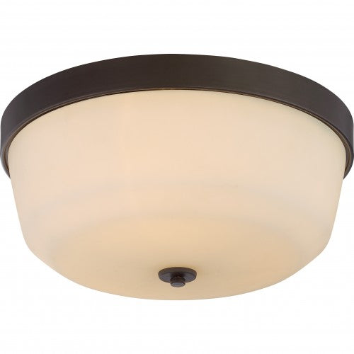 Laguna 3-Light Flush Mount Ceiling Fixture – White Glass