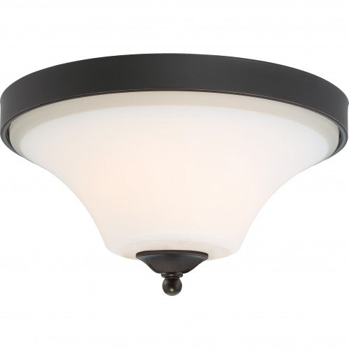 Fawn 2-Light LED Flush Mount Ceiling Fixture – Modern White Finish