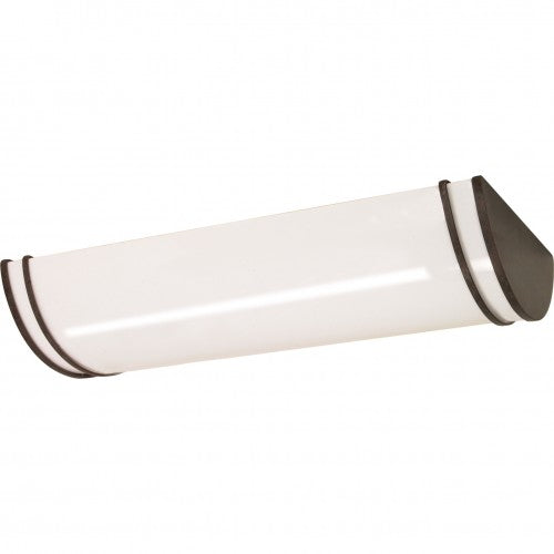 3-Light 25" Linear Flush Mount Ceiling Light – White Finish with Old Bronze Trim
