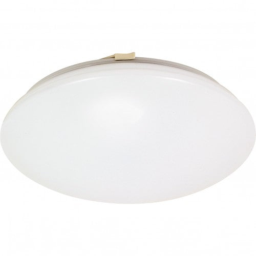 1-Light Small Round Flush Mount Ceiling Light – White Finish with GU24 Bulb Included