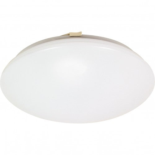 2-Light Medium Round Flush Mount Ceiling Light – White Finish with GU24 Bulbs Included