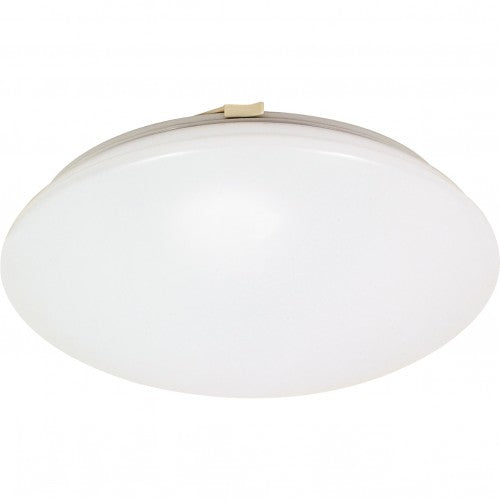 3-Light Large Round Flush Mount Ceiling Light in White Finish – Includes 3 GU24 Bulbs