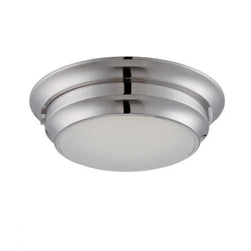 1-Light LED Brushed Nickel Flush Mount Ceiling Light – Modern Fixture