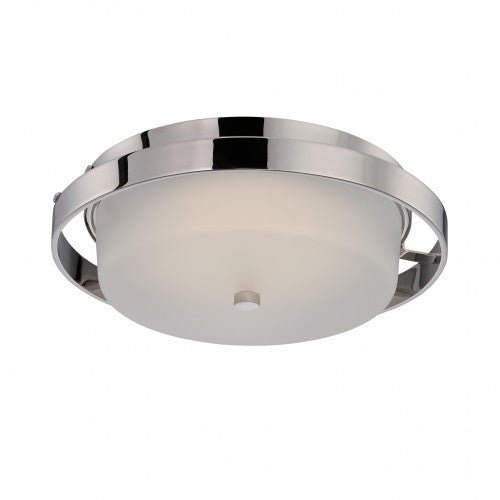 1-Light 15" Dome Flush Mount LED Ceiling Light – Modern Fixture