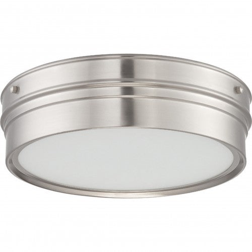 LED Flush Mount Ceiling Light with Satin White Glass – Modern Energy-Efficient Fixture | HLCLN60087