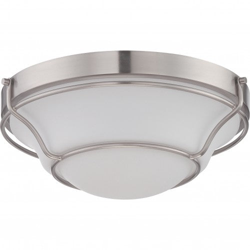 LED Flush Mount Ceiling Lamp with Satin White Glass