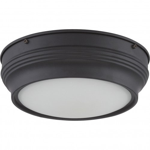 LED Flush Mount Ceiling Light – Satin White Glass, Modern Finish