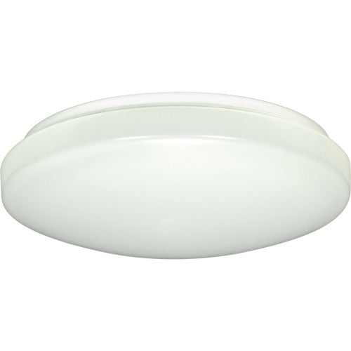 1-Light 11" LED Flush Mount Ceiling Light – White Finish with Occupancy Sensor