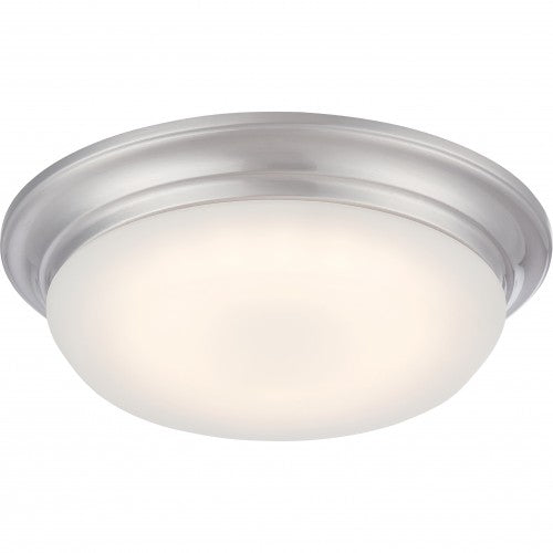 LED Flush Mount Ceiling Light – Frosted Glass, Modern White Finish