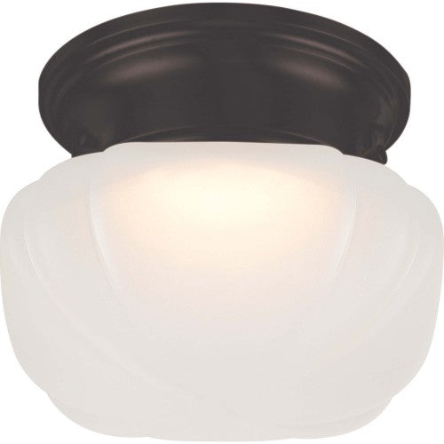 LED Flush Mount Ceiling Light with Frosted Glass – White Finish