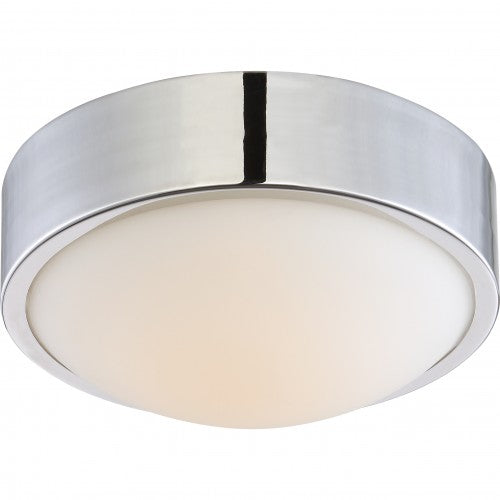 Perk 9" LED Flush Mount Ceiling Light with White Glass