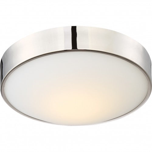 Perk 13" LED Flush Mount Ceiling Light with White Glass