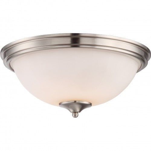 Tess 1-Light LED Flush Dome Ceiling Fixture – Brushed Nickel Finish