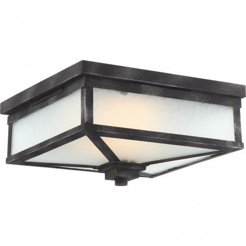 Winthrop LED Flush Lantern – Iron Black Finish Ceiling Light