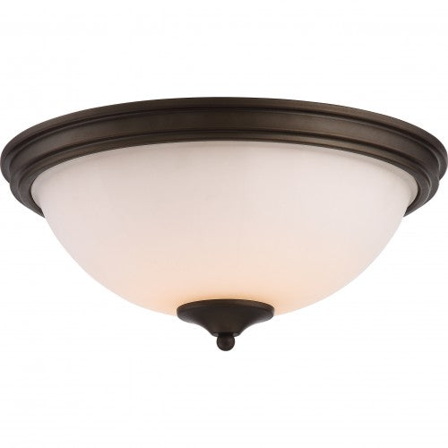 Tess 1-Light LED Flush Dome Ceiling Fixture – Forest Bronze Finish