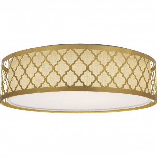 1-Light 15-Inch Natural Brass Filigree LED Flush Mount Ceiling Light – HLCLN60109