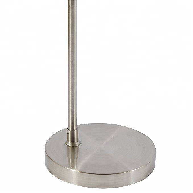 69" Rivet Steel Arc Floor Lamp with Grey Linen Shade – HLHF6005