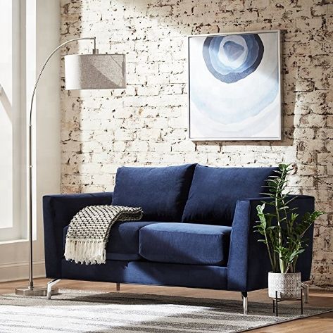 69" Rivet Steel Arc Floor Lamp with Grey Linen Shade – HLHF6005