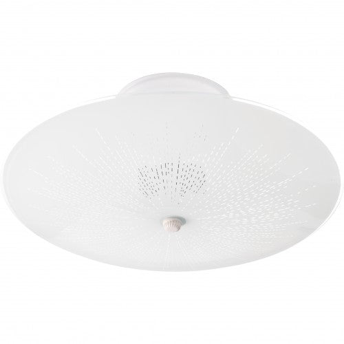 2-Light 12-Inch Round Close-to-Ceiling Semi-Flush LED Ceiling Fixture with Sunburst Design – HLCLN60137