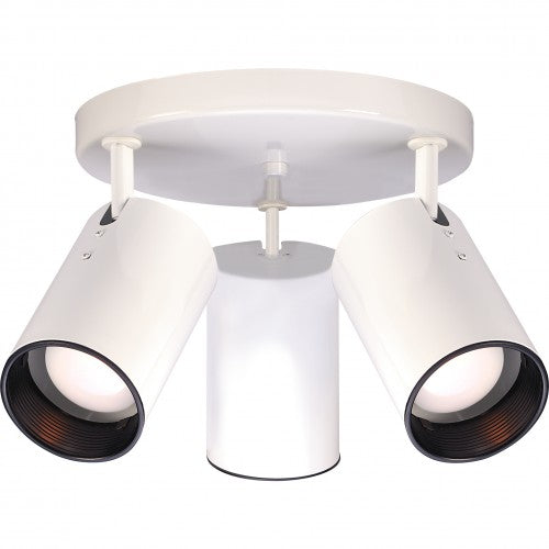 3-Light Close-to-Ceiling Semi-Flush LED R20 Straight Cylinder Light Fixture – HLCLN60134