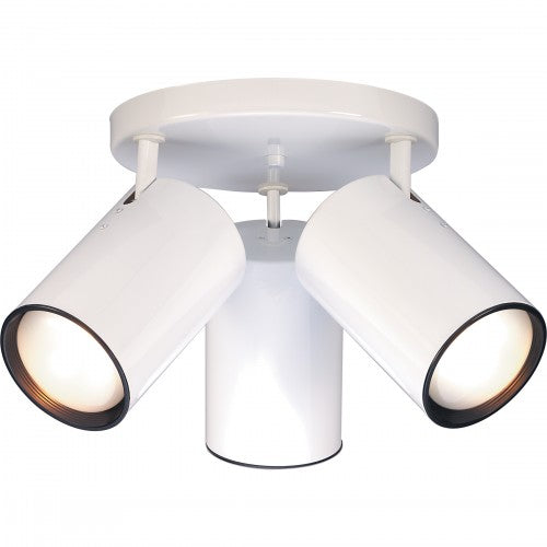3-Light Close-to-Ceiling Semi-Flush LED R30 Straight Cylinder Light Fixture – HLCLN60132