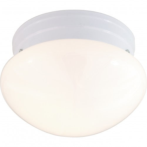 2-Light 10" Flush Mount Ceiling Light with White Mushroom Glass – Modern Close-to-Ceiling Fixture | HLCLN60047