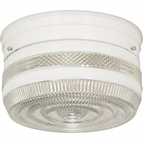 HLCLN60045 8" 2-Light LED Flush Mount Ceiling Fixture – Medium Crystal Accent