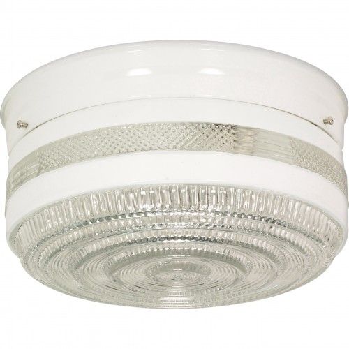 HLCLN60044 10" 2-Light LED Flush Mount Ceiling Fixture – Large Crystal Accent