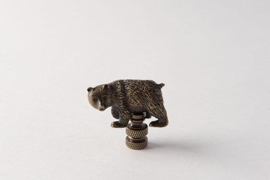 Antique Metal Walking Bear Table Lamp | Whimsical Vintage-Inspired Accent
