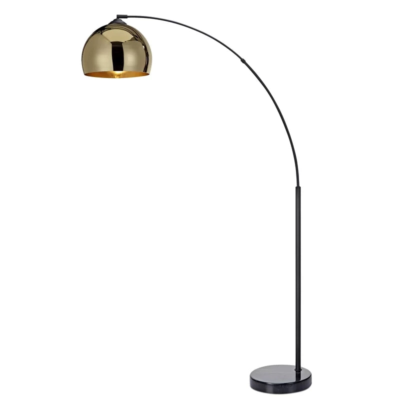 Arquer 66.93" Arched Floor Lamp – Copper Metal with Marble Base