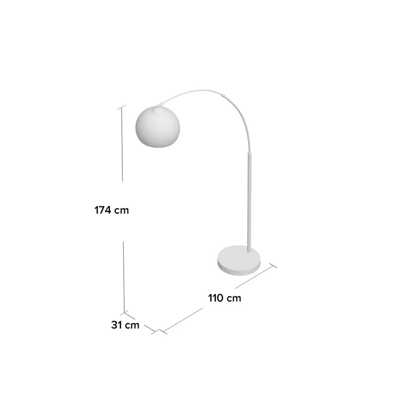 Arquer 66.93" Arched Floor Lamp – Copper Metal with Marble Base