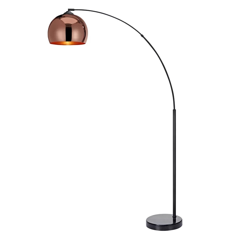Arquer 66.93" Arched Floor Lamp – Copper Metal with Marble Base