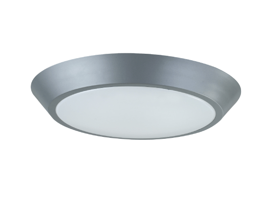 HL-C6122 Silver Round Ceiling Light with Acrylic Shade – 1 x 22W T5 Circline