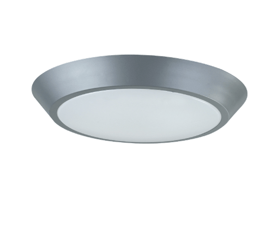HL-C6122 Silver Round Ceiling Light with Acrylic Shade – 1 x 22W T5 Circline