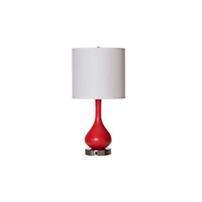 King Room Bedside Table Lamp – Custom Color Finish with USB & Power Outlet (32W E26)
