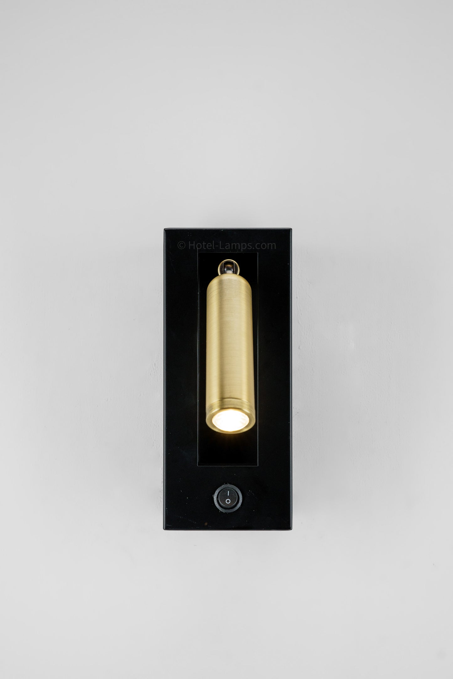 Black & Matte Gold Wall Lamp – LED Integrated Wall-Mounted Bedside Light