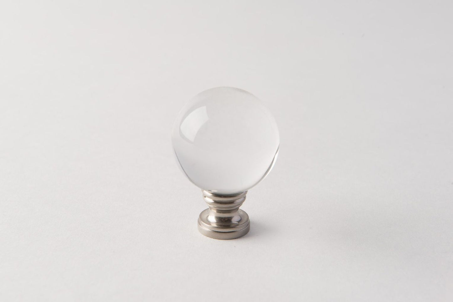 Brushed Nickel Faceted Crystal Ball 40mm | Modern & Elegant Decorative Accent