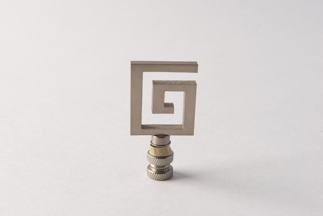 Brushed Nickel Greek Key Decorative Accent | Modern & Elegant Home Décor