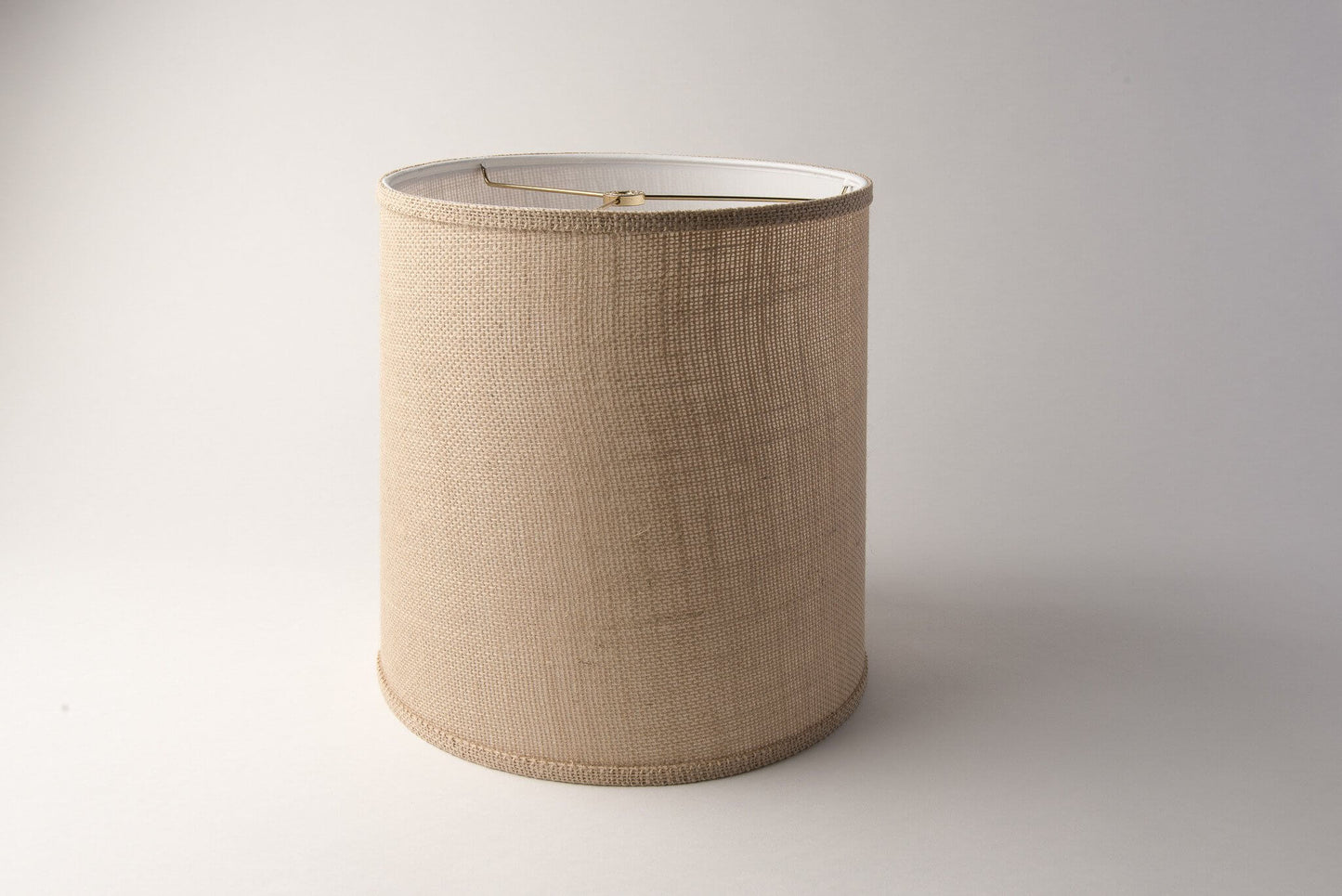 Tall Drum Lampshade – Beige Burlap