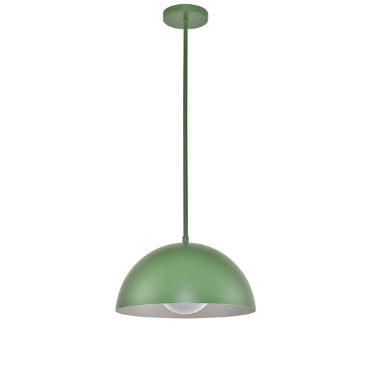 Olive Green Hardwired Ceiling Lamp – Modern Single Light E26 Fixture