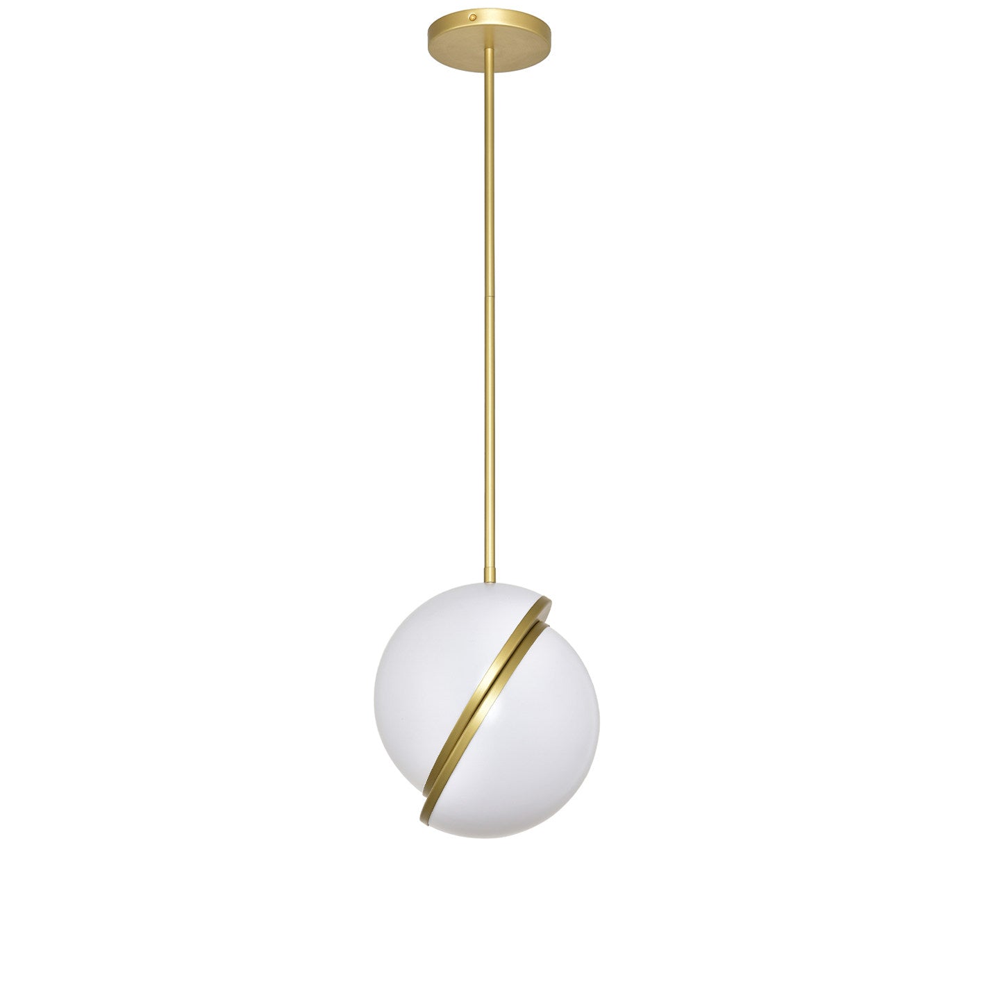 Stain Brass Ceiling Lamp – Hardwired Fixture with Acrylic Shade