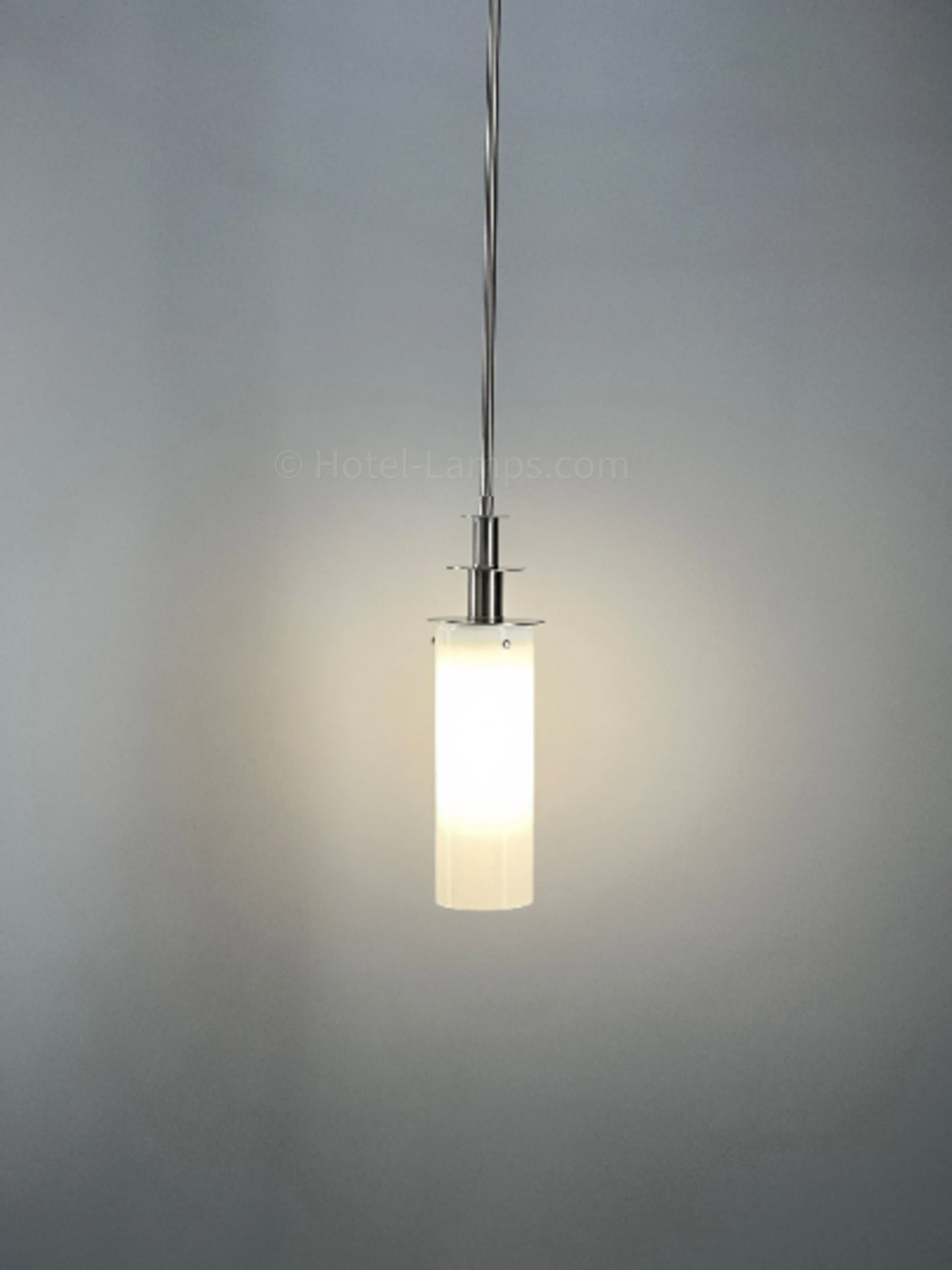 Contemporary Slim Pendant Lamp – Brushed Nickel Finish with Adjustable Rods
