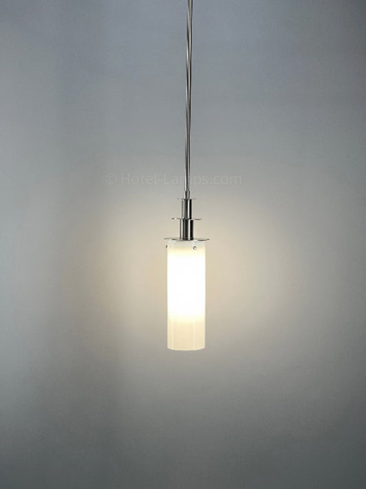 Contemporary Slim Pendant Lamp – Brushed Nickel Finish with Adjustable Rods