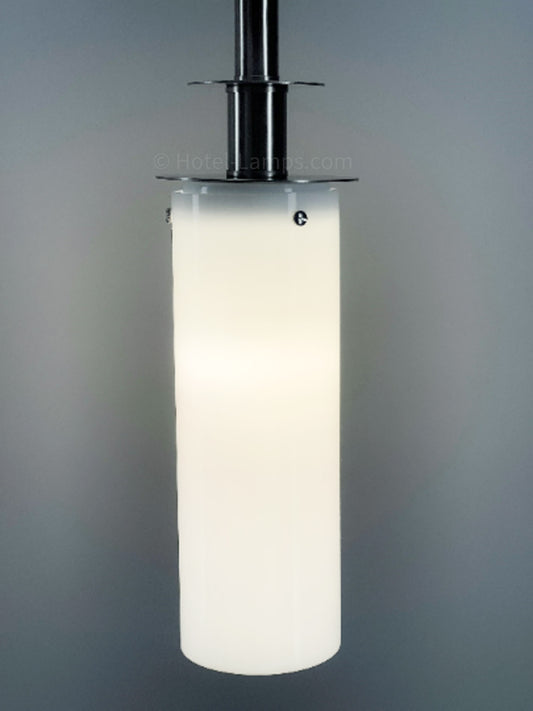 Contemporary Slim Pendant Lamp – Brushed Nickel Finish with Adjustable Rods