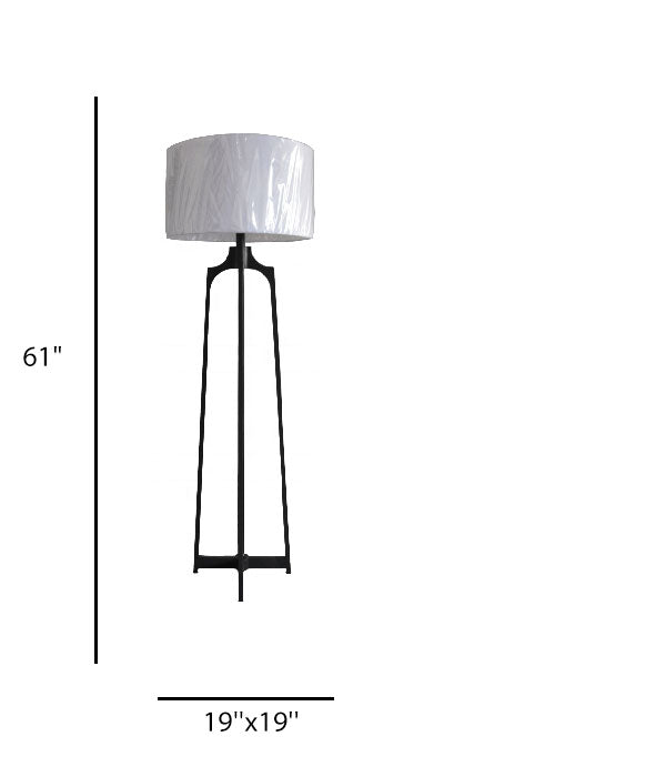 Modern Four-Leg Hotel Floor Lamp – American Star Style with White Linen Shade