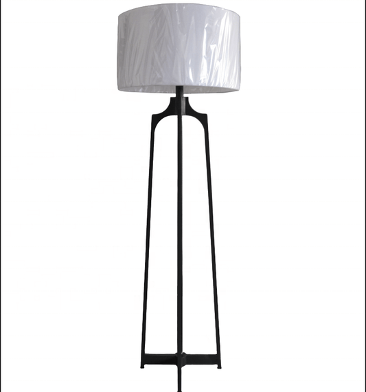 Modern Four-Leg Hotel Floor Lamp – American Star Style with White Linen Shade