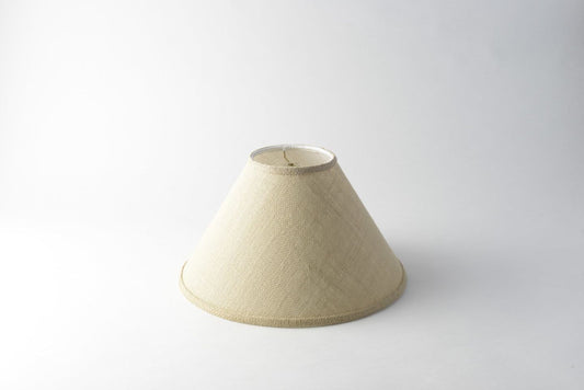 Burlap Hardbacked White Coolie Lampshade